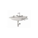 Cristina ondyna - lavabo � suspendre ou sur pieds 3 trous en c�ramique blanche waldorf wd10155