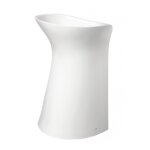 Lavabo totem sur pied blanc design en cramique - shannon
