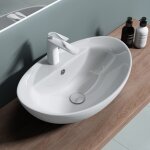 Doporro - lavabo vasque � poser en c�ramique lave main blanc 59x39x21 cm bruxelles302