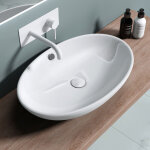 Doporro - lavabo vasque � poser blanc 63cm lave main bruxelles306 63x41x15cm