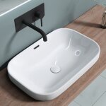 Doporro - lavabo vasque a encastrer lave mains blanc en cramique evier design bruxelles5082 61, 6x41, ...