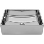 Lavabo vasque  poser luxueux, bac  laver, 41 x 30 x 12 cm cramique argent oib4275e