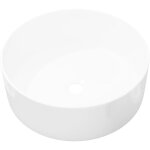 Bonnevie - lavabo vasque  poser luxueux, ronde bac  laver, cramique blanc 40 x 15 cm oib8666e