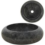 Lavabo � poser lavabo vasque salle de bain / 40 x 12 cm marbre noir