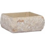 Lavabo  poser lavabo vasque salle de bain crme 30x30x13 cm marbre