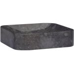 Maison chic - lavabo  poser lavabo vasque salle de bain noir 40x40x10 cm marbre