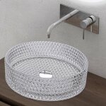 Lavabo  poser vasque en verre transparent lave mains rond de salle de bains petit lave - mains pour ...