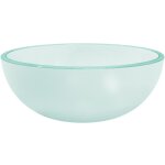 Vidaxl ? vasque � poser en verre tremp� 30x12 cm ? givr�e ? �paisseur 1, 2 cm ? installation au - dessus ...