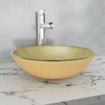 Lavabo verre tremp 42 cm dor