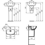 Lave - mains ideal standard i. life lxhxp: 400x150x360 mm c�ramique blanc
