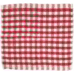 Lavette ponge en coton rouge 32x40 cm