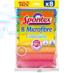 Lavettes microfibres collection multi usages pack x8 - spontex