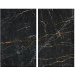 Laveuses de cuisine en marbre noir, 2 pices, verre, 52 x 30 cm, allstar