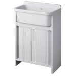 Lavabo negrari avec rideau pour intrieur / extrieur orazio 5000pmc bassin en pp 55x34 h 89 cm
