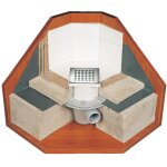 Lazer - bonde isotanche sortie horizontale - grille carr�e film 1200x1200mm