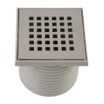 Lazer - grille carr�e 110x110 mm + support pour isotanche classique �50