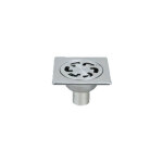 Lazer - siphon de sol inox solusec 100x100 mm - sortie verticale 40