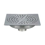 Lazer - siphon de sol inox solusec 150x150 mm - sortie verticale 50