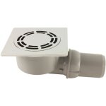 Lazer - siphon de sol laiton chromé solusec 120x120 mm - sortie horizontale Lazer - siphon de sol laiton chromé solusec 120x120 mm - sortie horizontale