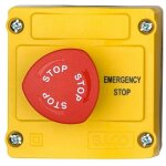 Lbx130008 bouton d'arrt d'urgence en botier 240 v / ac 2. 5 a 1 nf (r) ip66 1 pc(s) w70354 - baco