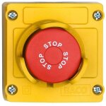 Baco lbx130091 bouton d'arr�t d'urgence en bo�tier, avec collerette de protection 240 v / ac 2. 5 a 1 ...