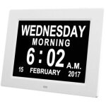 Lcd horloge num�rique calendrier avec date, horloge calendrier avec date, jour et heure horloge alzheimer ...