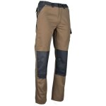 Lebeurre - pantalon bicolore chataigne / gris avec poches genouillres - lma - forgeron 50