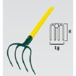 Leborgne - croc  fumier douille - 4 dents - manche bois certifi pefc 100%