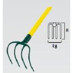 Leborgne - croc � fumier douille - 4 dents - manche bois certifi� pefc 100%