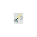 Leborgne croc  fumier douille - 4 dents - manche compositube