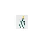 Leborgne - fourche � b�cher � douille 4 dents triangulaires 11mm 1, 45kg manche novagrip b�quille 90cm ...