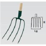 Leborgne - fourche � fumier � douille 4 dents 0, 85kg manche compositube - 421304