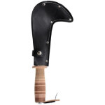 Leborgne - serpe chasseur - 20 cm avec �tui en cuir - manche cuir