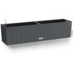 Jardiniere - balconera cottage 80 - kit complet - granit - 12l - lechuza
