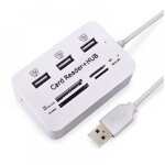 Lecteur de cartes + hub usb 2. 0 3 ports usb, emplacement pour cartes mmoire ms sd mmc tf m2 q - h02 ...