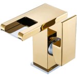 Led cascade robinet lavabo robinet salle de bain?couleur or?, moderne design �l�gant laiton dor� mitigeur ...