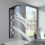 Led colonne de douche noir hydromassage systme de douche panneau douche systme ?douchette  main douche ...