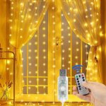 Led curtain lights, 8modes tanche  distance tlcommande alimente par usb, guirlande lumineuse pour ...