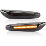 Led dynamique s�quentiel marqueur lat�ral clignotants orange 12v 18 led 3528 smd canbus sans panne convient ...