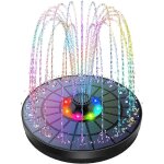 Led fontaine solaire ext�rieure flottante 3w pompe bassin solaire avec batterie, lumi�res color�es led ...
