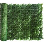 Led leds - haies artificielles artificielles  feuilles persistantes avec green edera feuilles 1x3m garden ...
