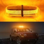 Led orange lampe stroboscopique feux de pntration 240 led flash clignotant magntique avec 7 modes ...