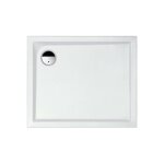 Receveur de douche extra plat - slam leda rectangulaire - 100 x 80 cm - blanc -  poser