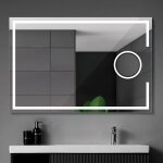 Ledimex - miroir salle de bains lumineux malta anti - bu�e et �clairage frontal triled tactile on / off ...