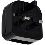 Adaptateur prise type c tte plate avec cble droit  prise type g (uk) noir