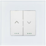Interrupteur pour volets roulants automatiques avec flches et cadre pc modern blanc