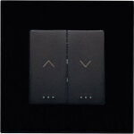 Interrupteur pour volets roulants automatiques avec flches et cadre pc modern noir
