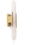 Ledkia ? lampe murale en m�tal et marbre dor� ? applique moderne pour salon et entr�e ? �clairage adaptable ...