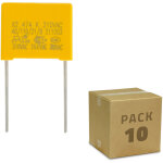 Pack 10 condensateurs anti - scintillement led 0, 47uf 310v ac jaune