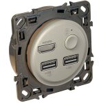 Legrand 067374 media hub light c�liane - finition titane